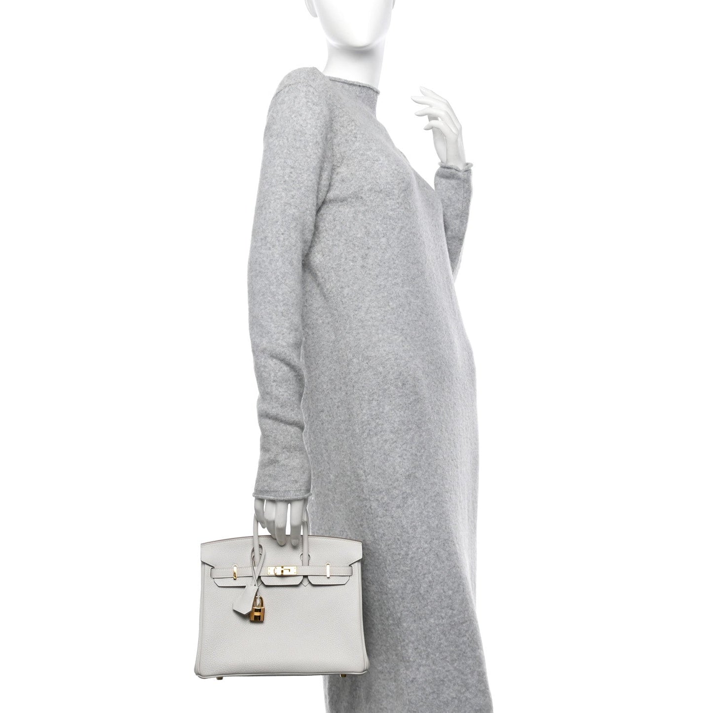Hermes Togo Birkin 25 Gris Pale