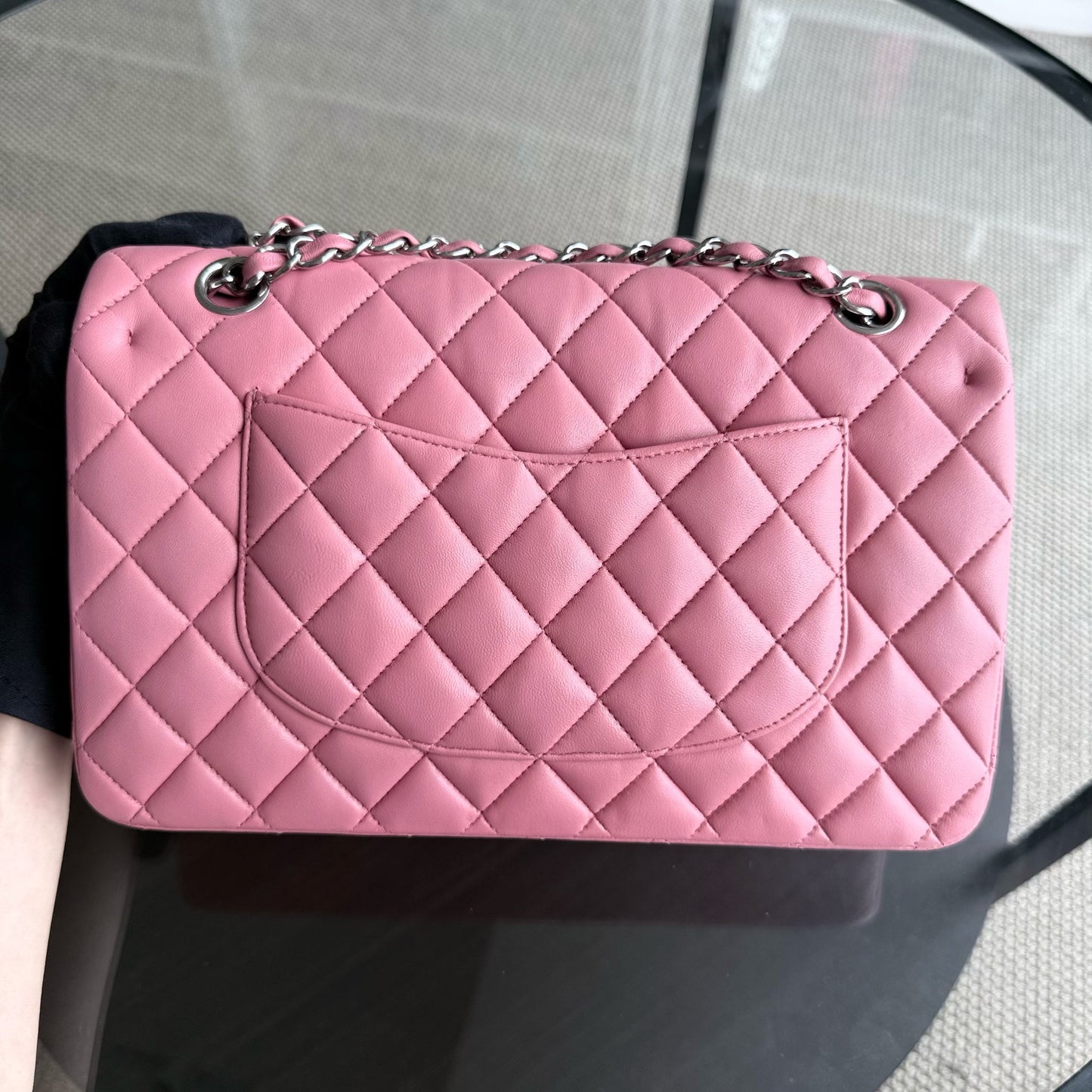 Chanel Classic Flap Medium - 25CM Quilted Lambskin Light Pink Gold Hardware Series 18
