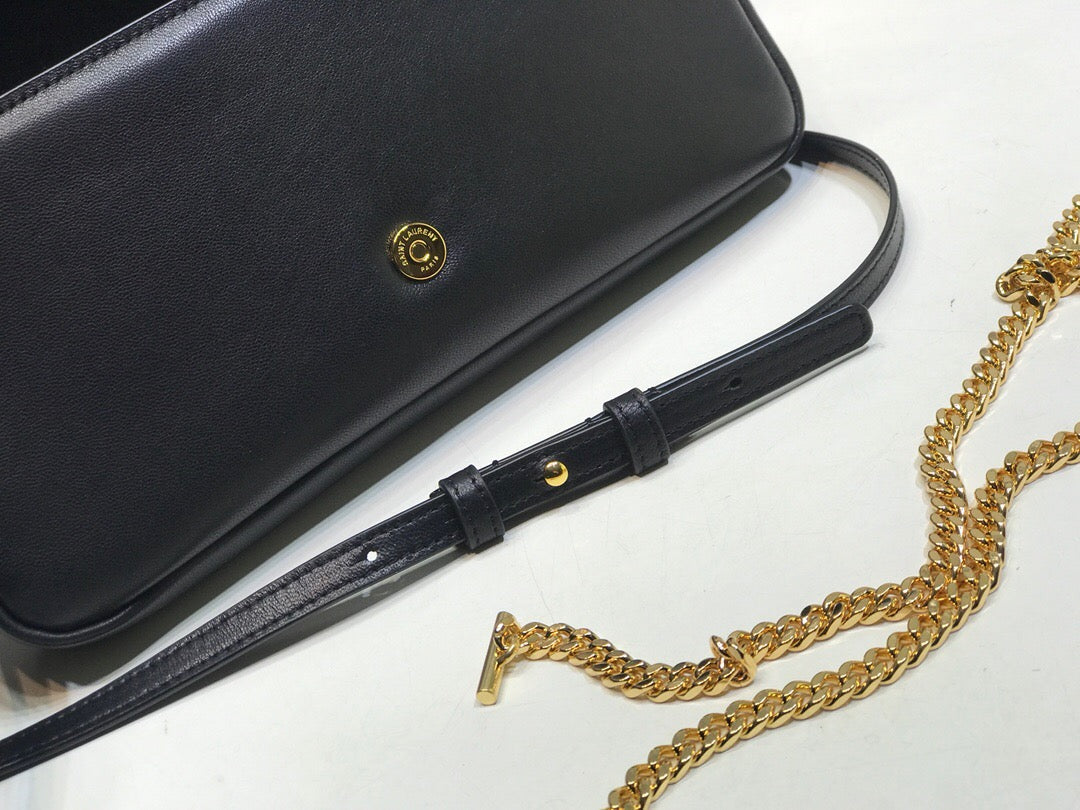 Top Quality Kate Tassel Small Shoulder Bag Black For Women 10.2in/26cm YSL P00483545