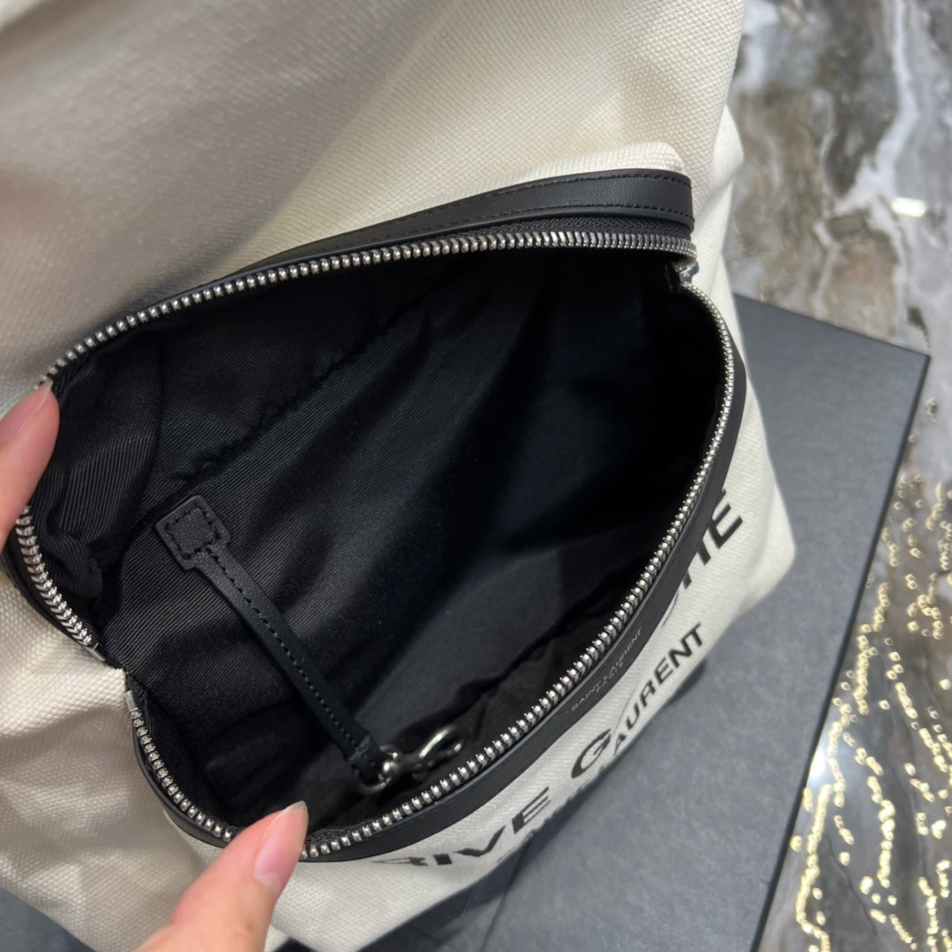 Top Quality City Backpack In Canvas Unisex For Women 13.8in/35cm White YSL