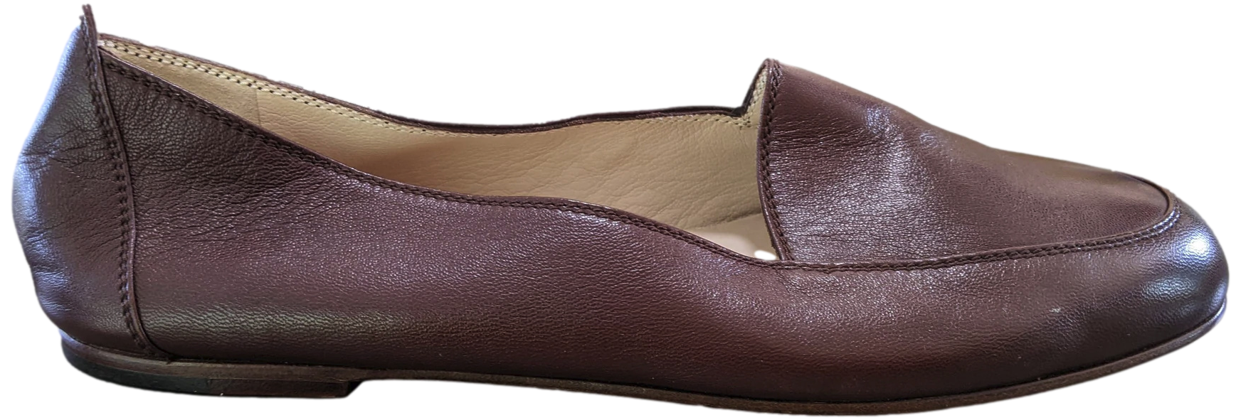 Chanel 1990s Chocolat Kid Ballet Flat Pumps Ballerines en Chevreaux Xtra Soft Sz 38.5, New!