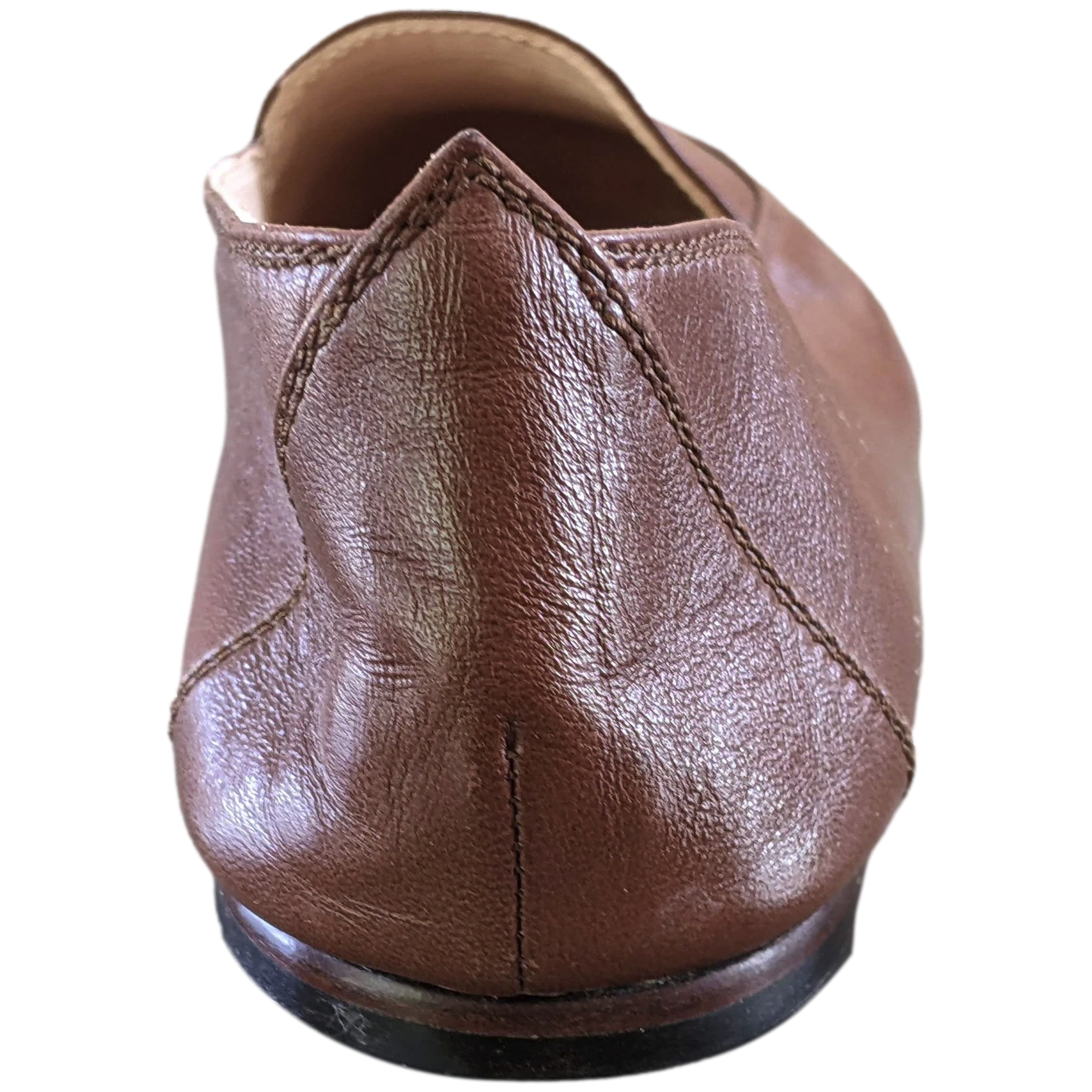 Chanel 1990s Marron Kid Ballet Flat Pumps Ballerines en Chevreaux Xtra Soft Sz 38.5, New!