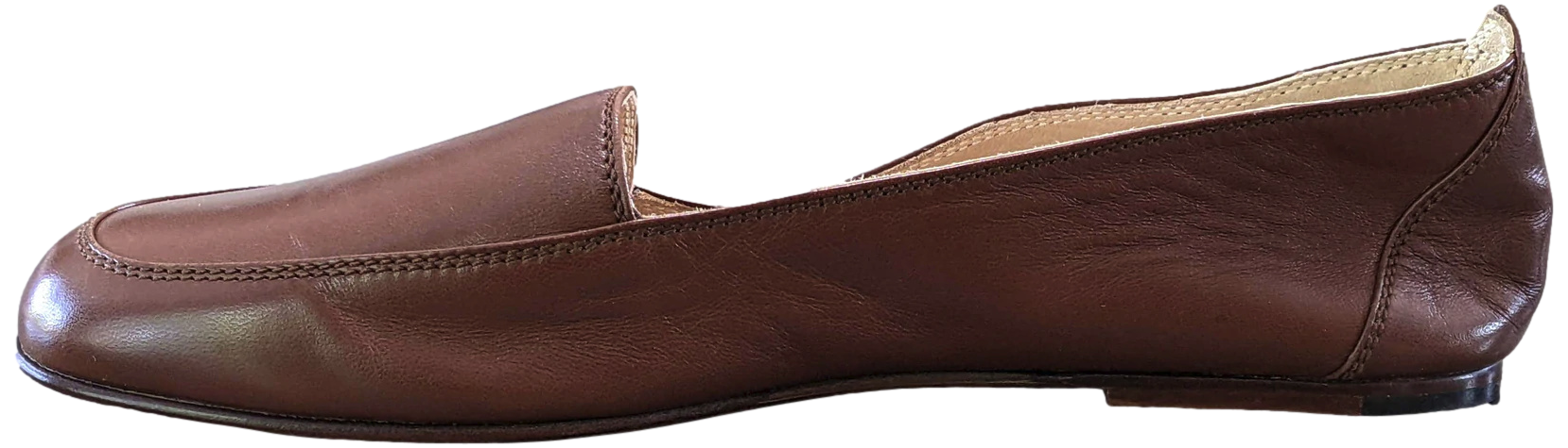 Chanel 1990s Marron Kid Ballet Flat Pumps Ballerines en Chevreaux Xtra Soft Sz 38.5, New!