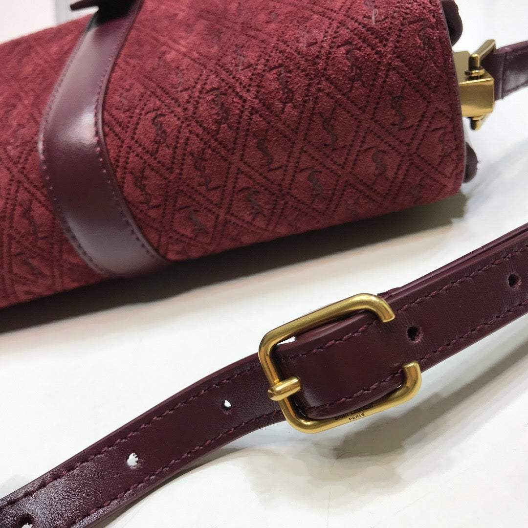 Top Quality Le Monogramme Small Satchel In Monogram Canvas And Smooth Bungurdy For Women 9in/23cm YSL