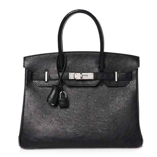 Hermes Ostrich Birkin 30 Black