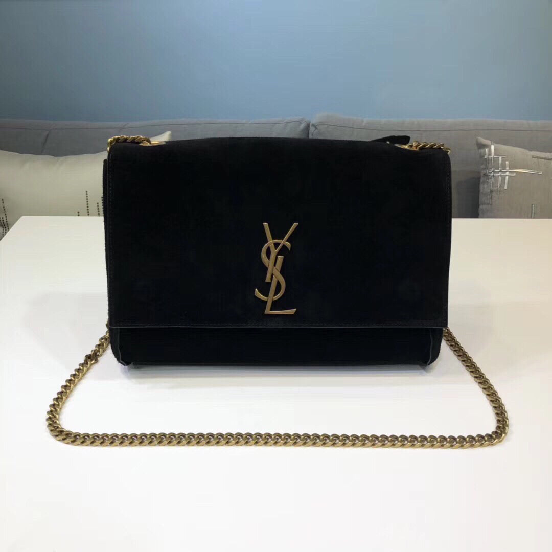 Top Quality Kate MeTop Qualityum Reversible Chain Bag Black For Women 28.5in/11.2cm YSL 5538040UD7W1000