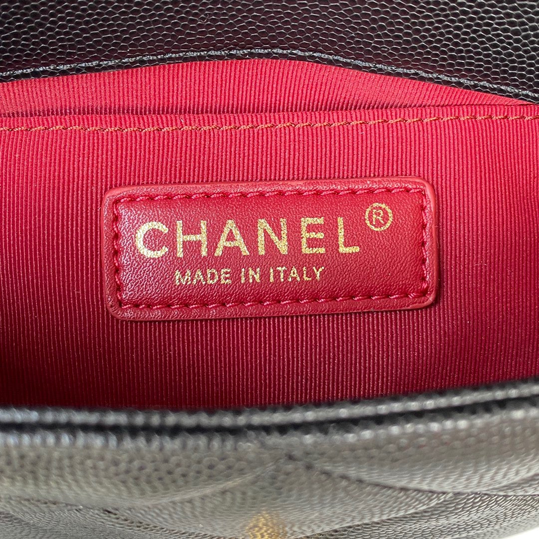 CHLMini Top Qualityap Bag With Top Handle Gold Hardware Black For Women Handbags, Shoulder Bags 7.9in/20cm AS2431