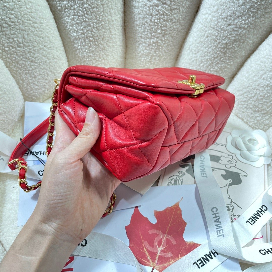 CHL Top Qualityap Bag Gold Hardware Red For Women Handbags, Shoulder Bags 7.9in/20cm AS3366