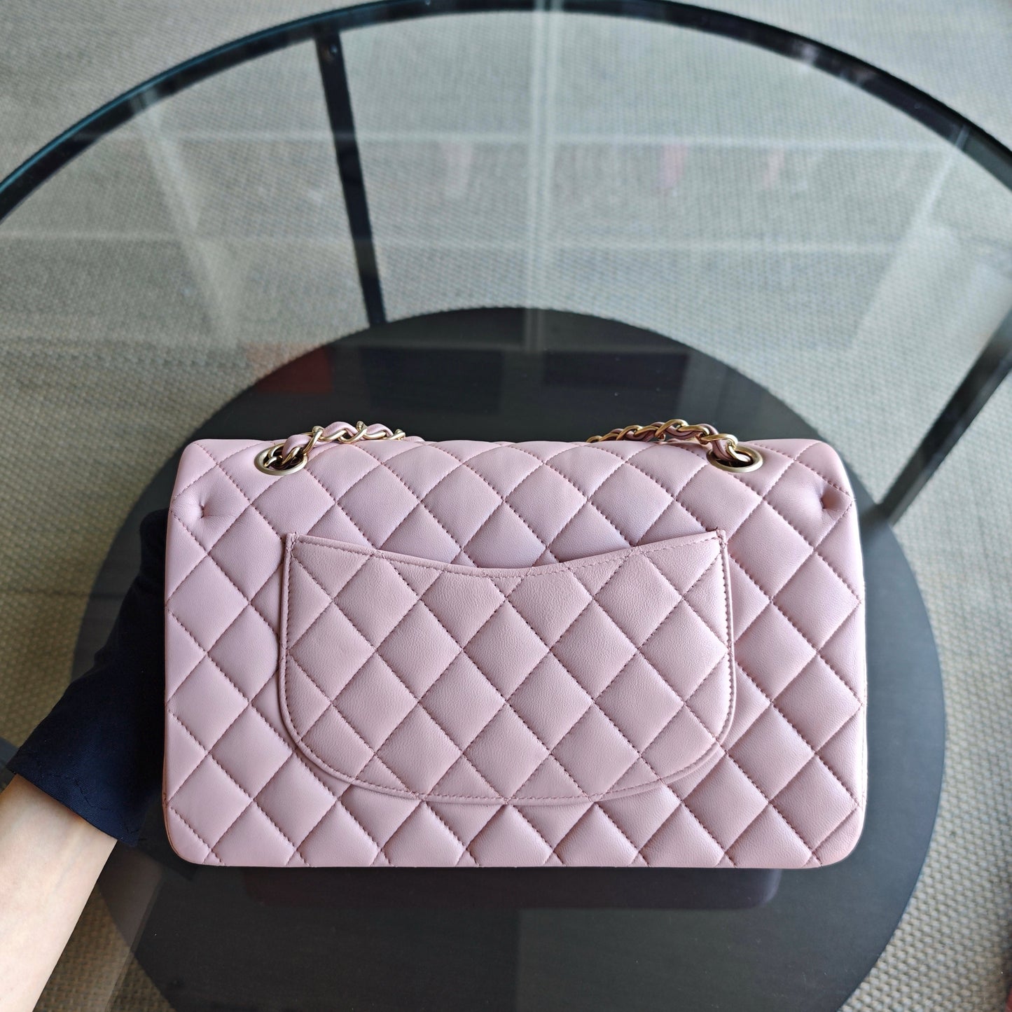 Chanel Classic Flap Medium - 25CM Quilted Lambskin Light Sakura Pink Gold Hardware Series 20