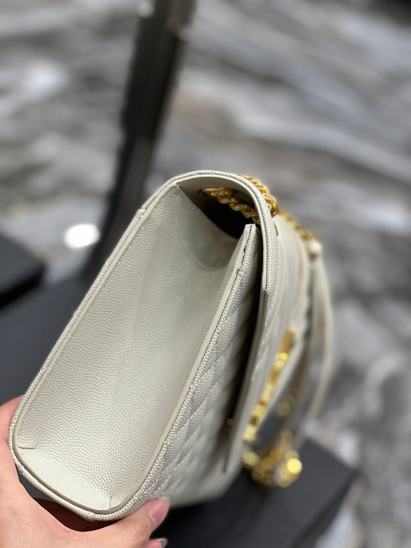 Top Quality Envelope MeTop Qualityum Chain Bag White For Women, Women’s Bags 9.4in/24cm YSL