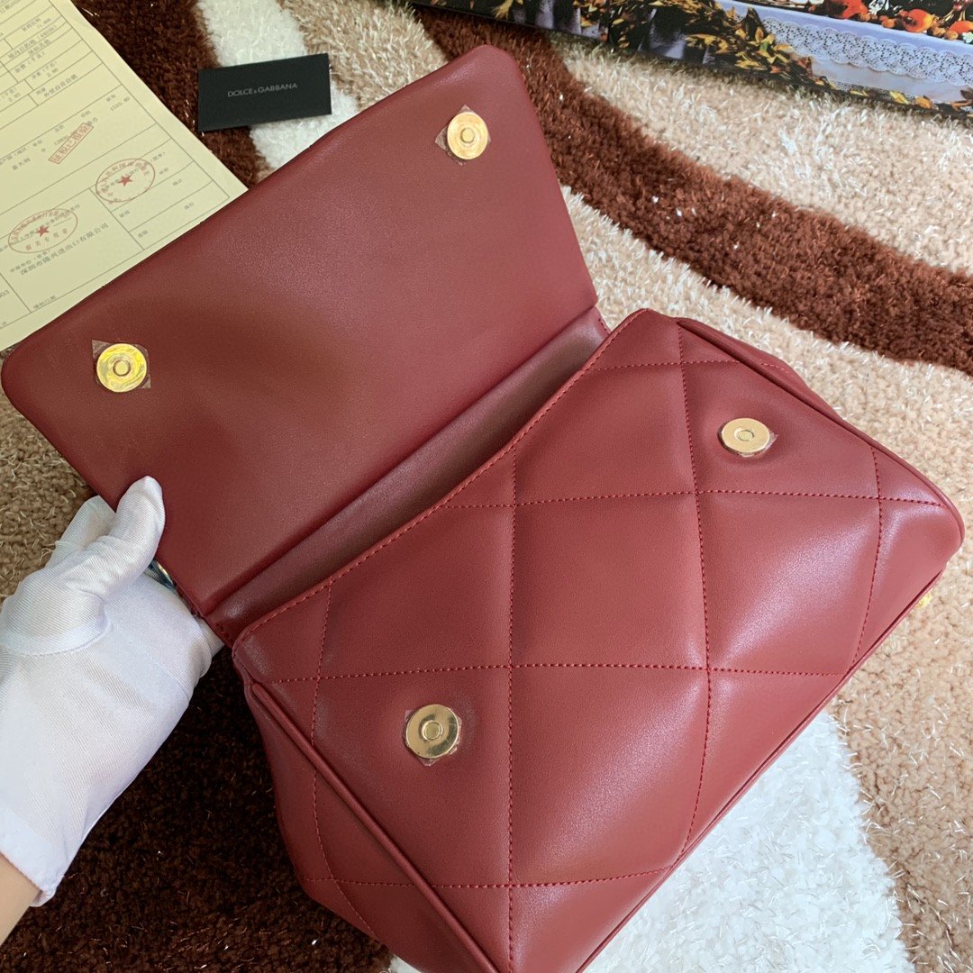 Top Quality MeTop Qualityum Sicily Bag In Quilted Burgundy For Women 10.2in/26cm Top Quality 