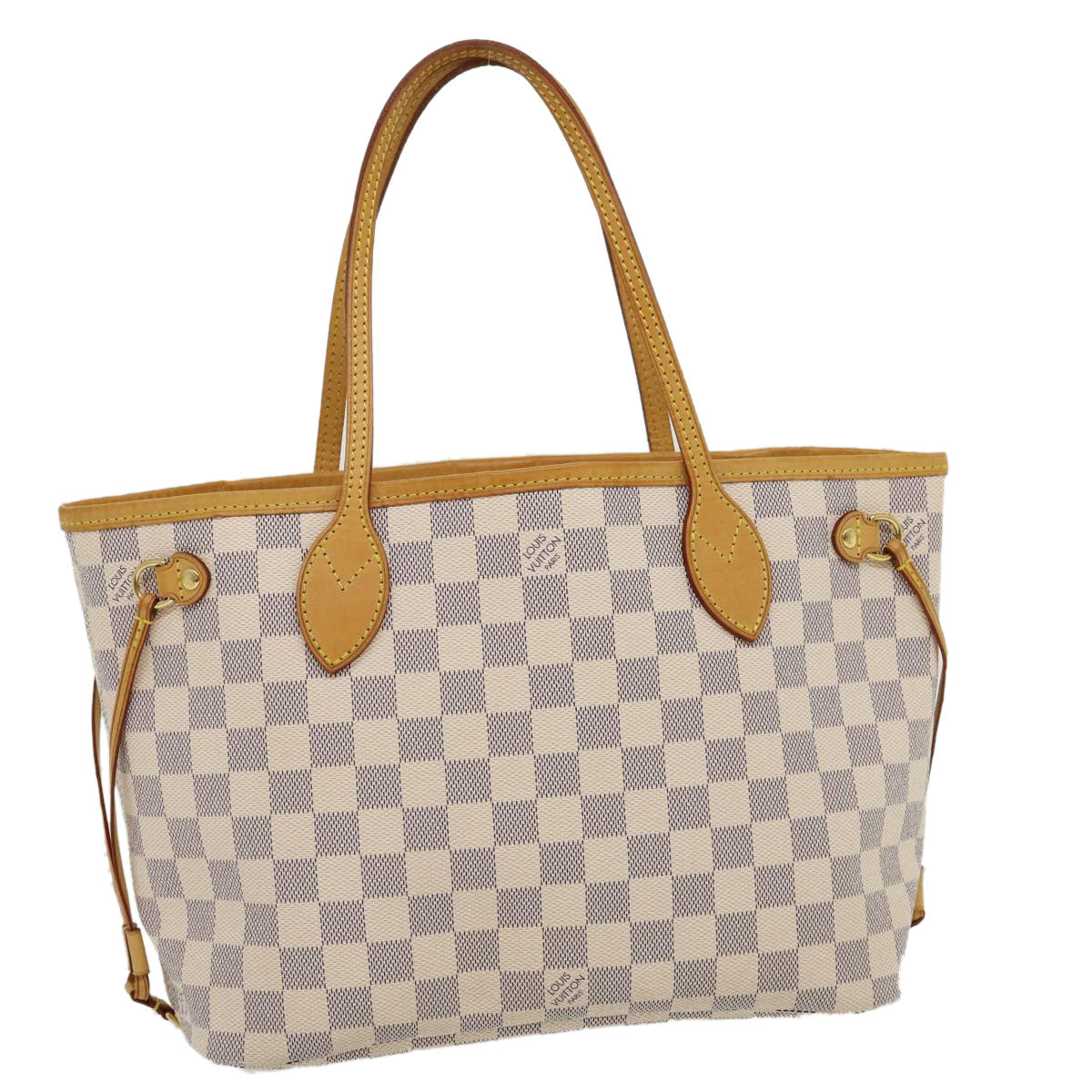 LOUIS VUITTON Damier Azur Neverfull PM Tote Bag N51110 LV Auth am2792g