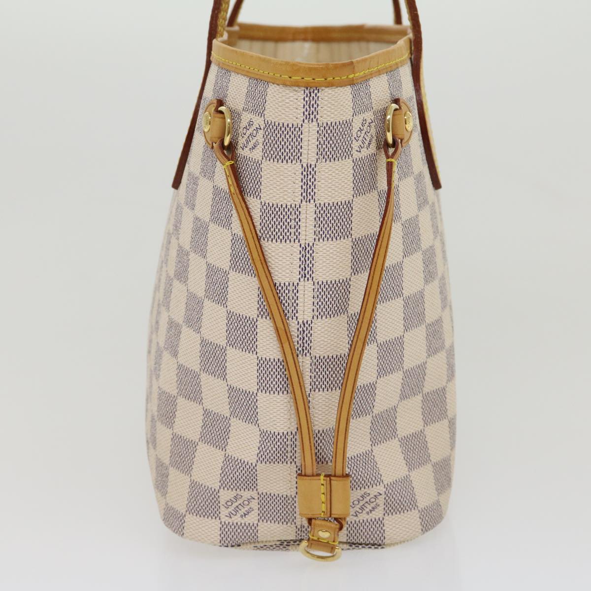 LOUIS VUITTON Damier Azur Neverfull PM Tote Bag N51110 LV Auth am2792g