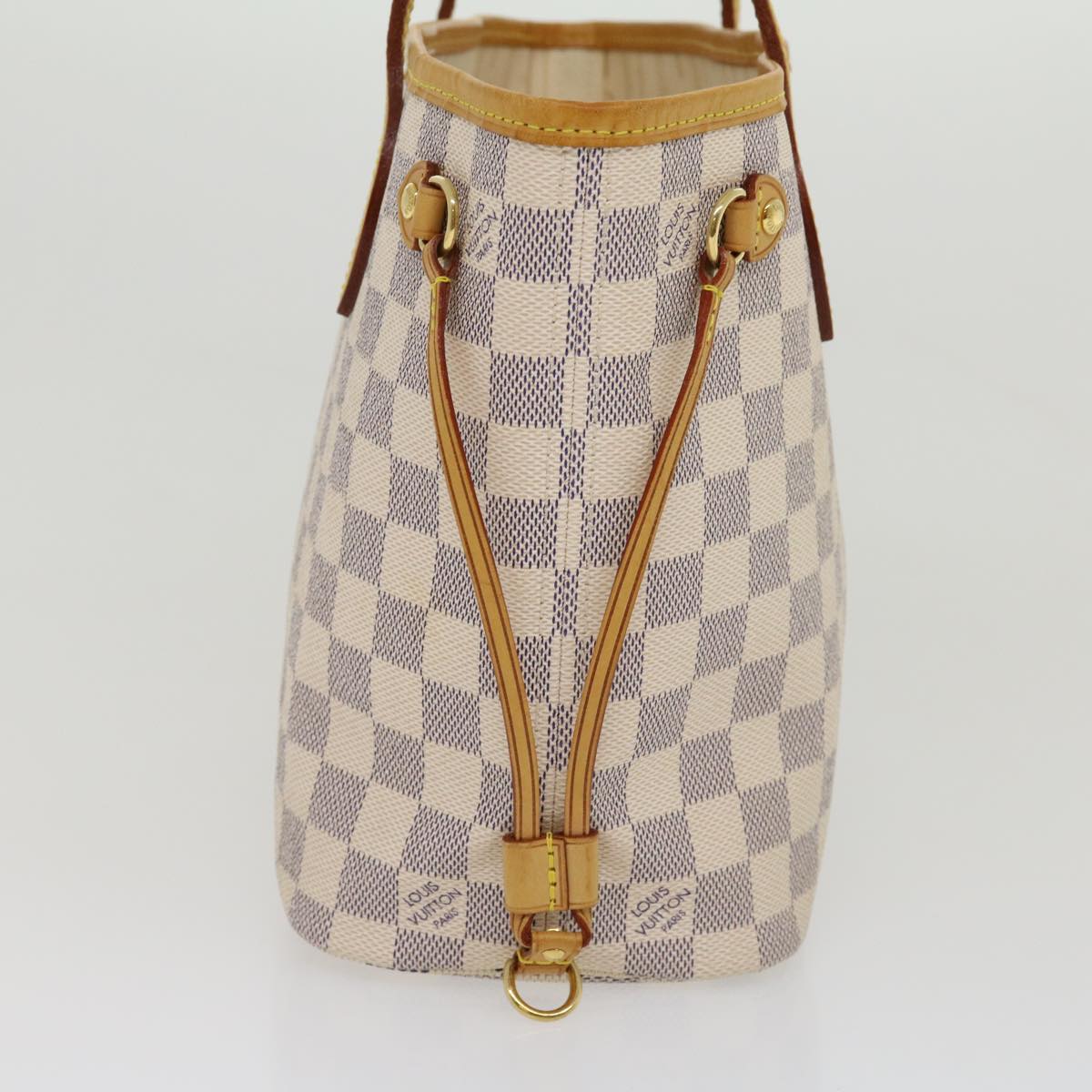 LOUIS VUITTON Damier Azur Neverfull PM Tote Bag N51110 LV Auth am2792g