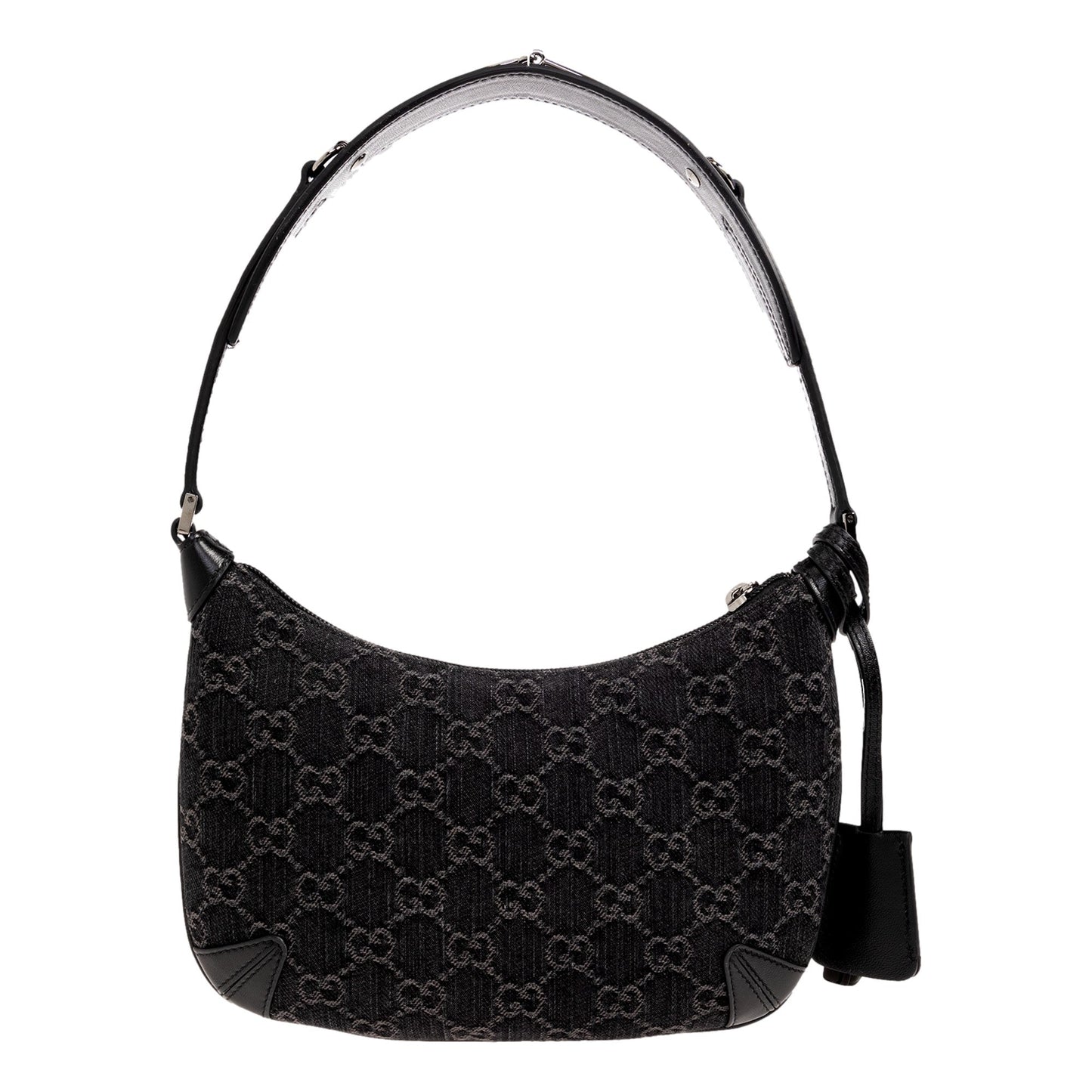 Gucci Womens Horsebit Slim Small Shoulder Bag in Black