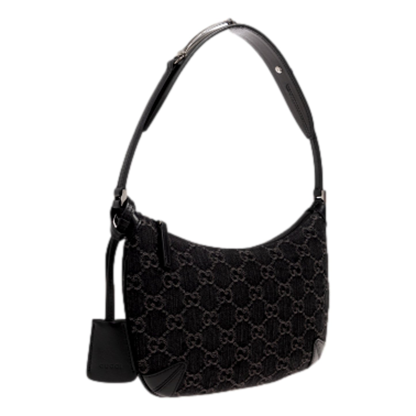 Gucci Womens Horsebit Slim Small Shoulder Bag in Black