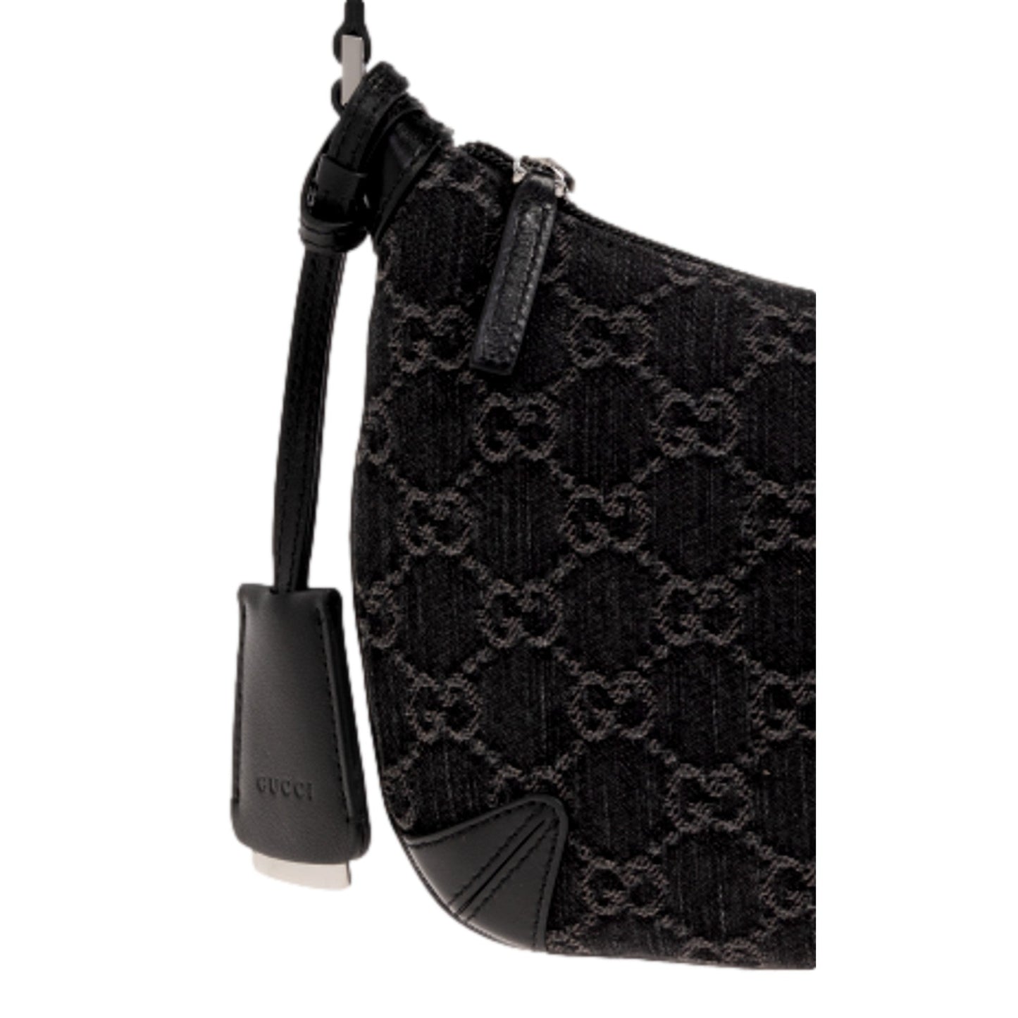 Gucci Womens Horsebit Slim Small Shoulder Bag in Black