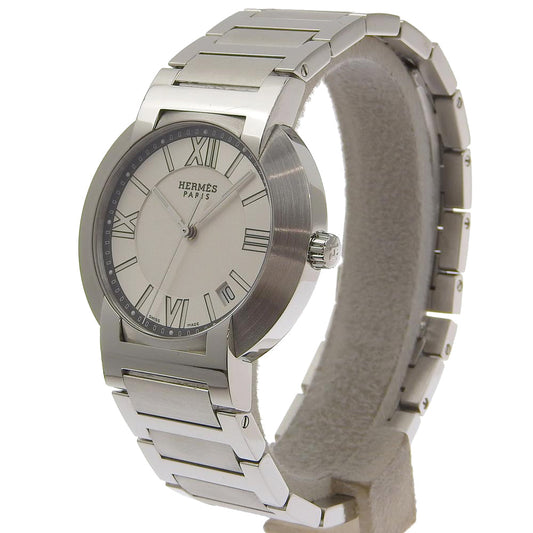 HERMES Watches Quartz NO1.710 Stainless Steel Silver Nomad White dial mens  d