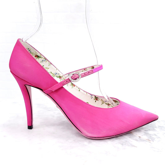 GUCCI PINK HEELS - SIZE 38.5