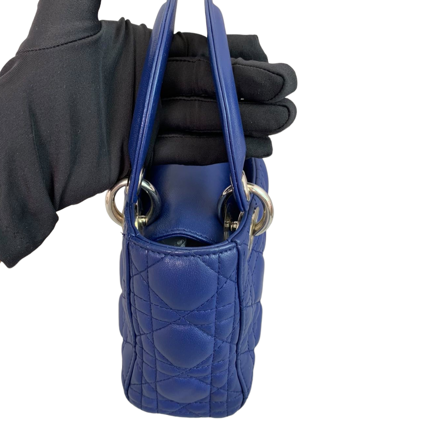 Mini Lady Dior Lambskin Blue SHW