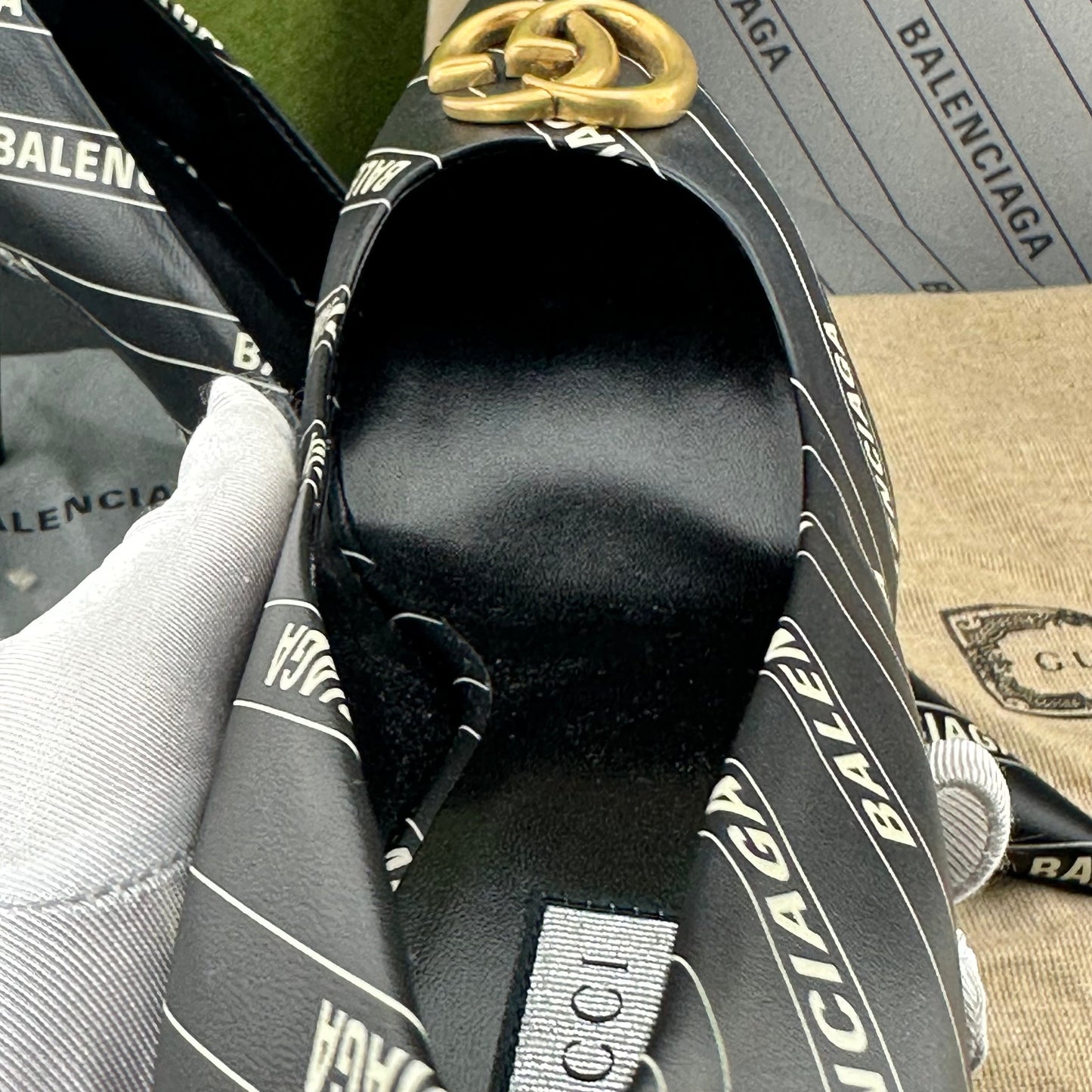 Gucci x Balenciaga Leather Heels