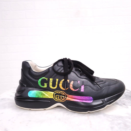GUCCI BLACK RAINBOW SNEAKERS- SIZE 41