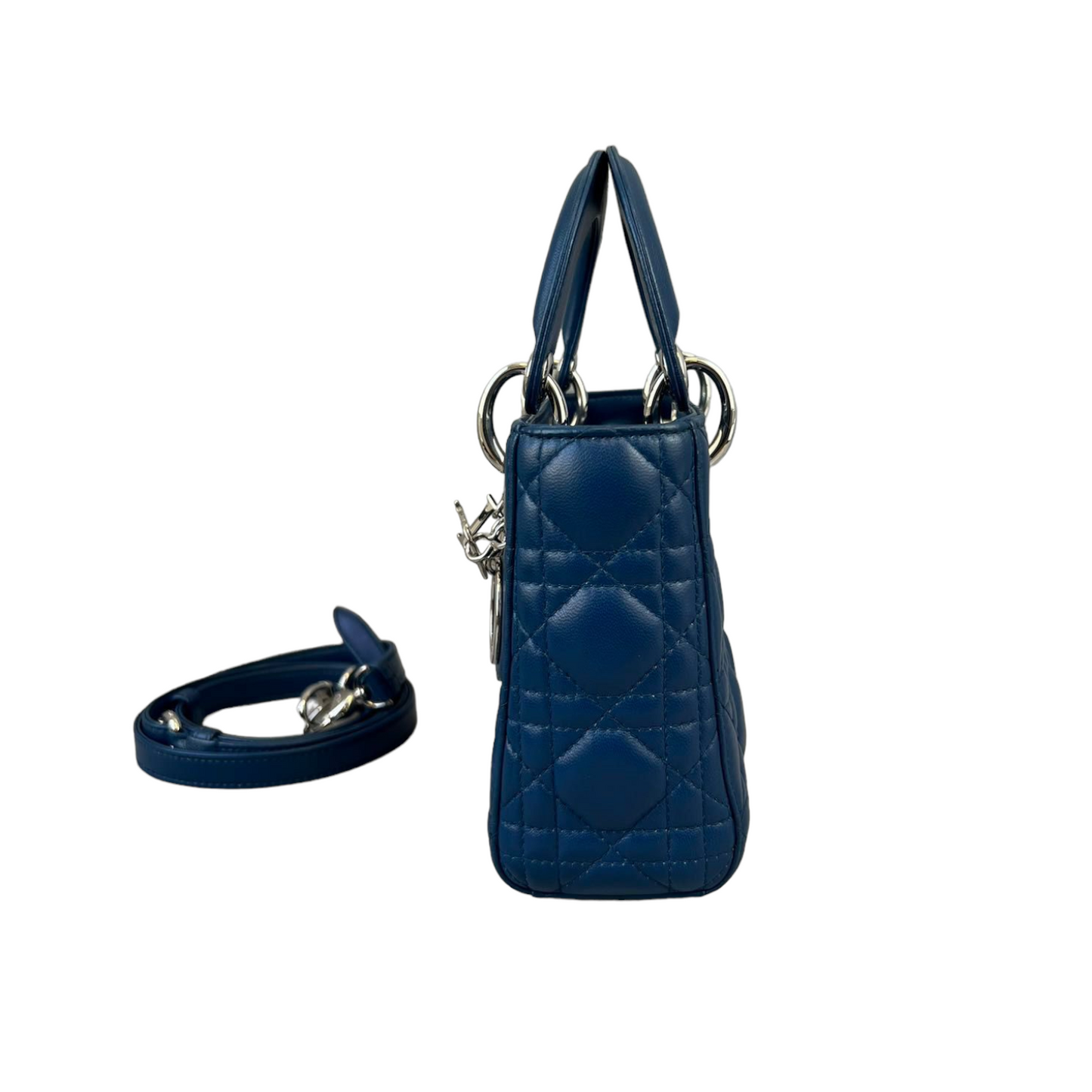 Mini Lady Dior Lambskin Blue SHW