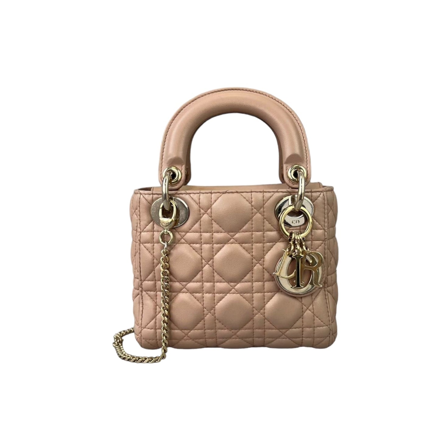 Mini Lady Dior Lambskin Beige GHW