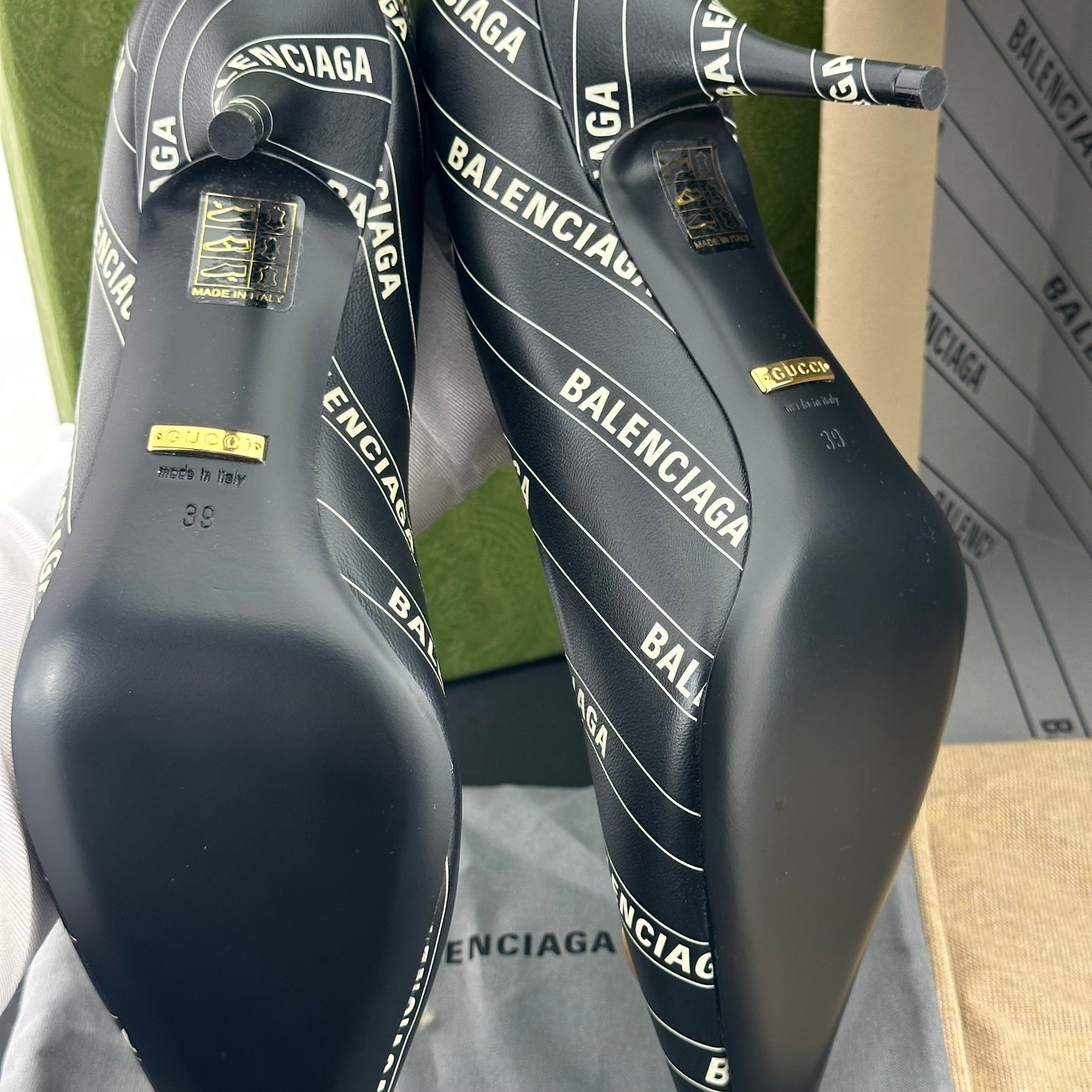 Gucci x Balenciaga Leather Heels