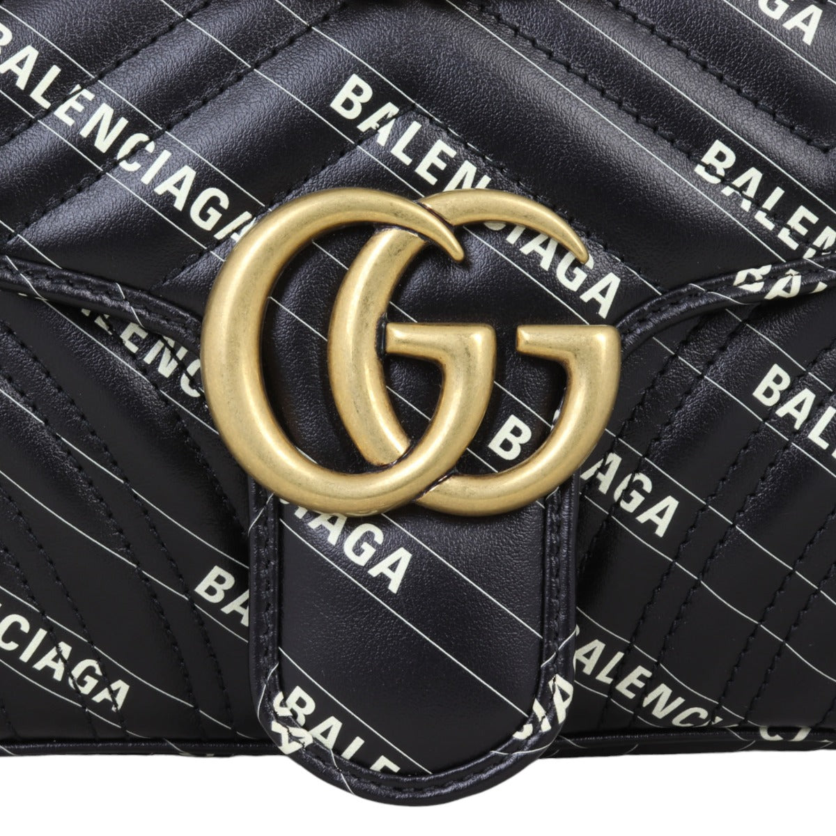 Gucci X Balenciaga The Hacker Project GG Marmont Matelasse Small Shoulder Bag