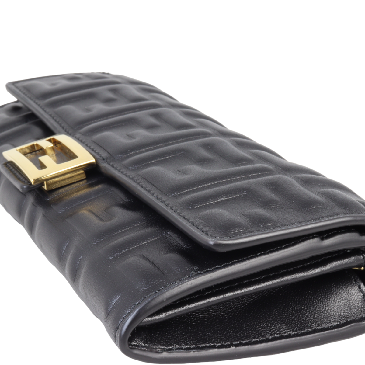 Fendi Baguette FF Embossed Wallet on Chain