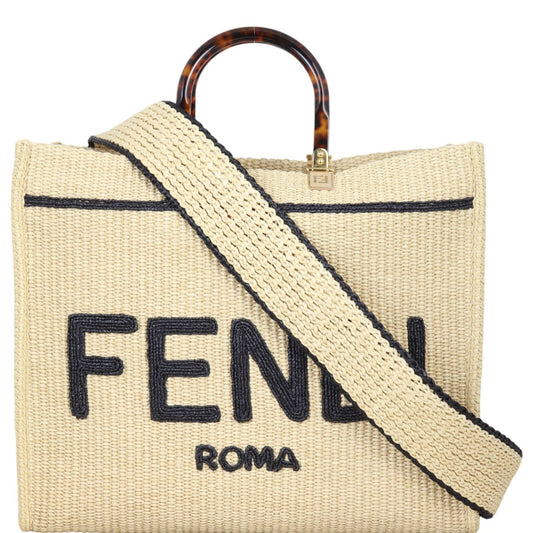 Fendi Sunshine Shopper Medium Raffia