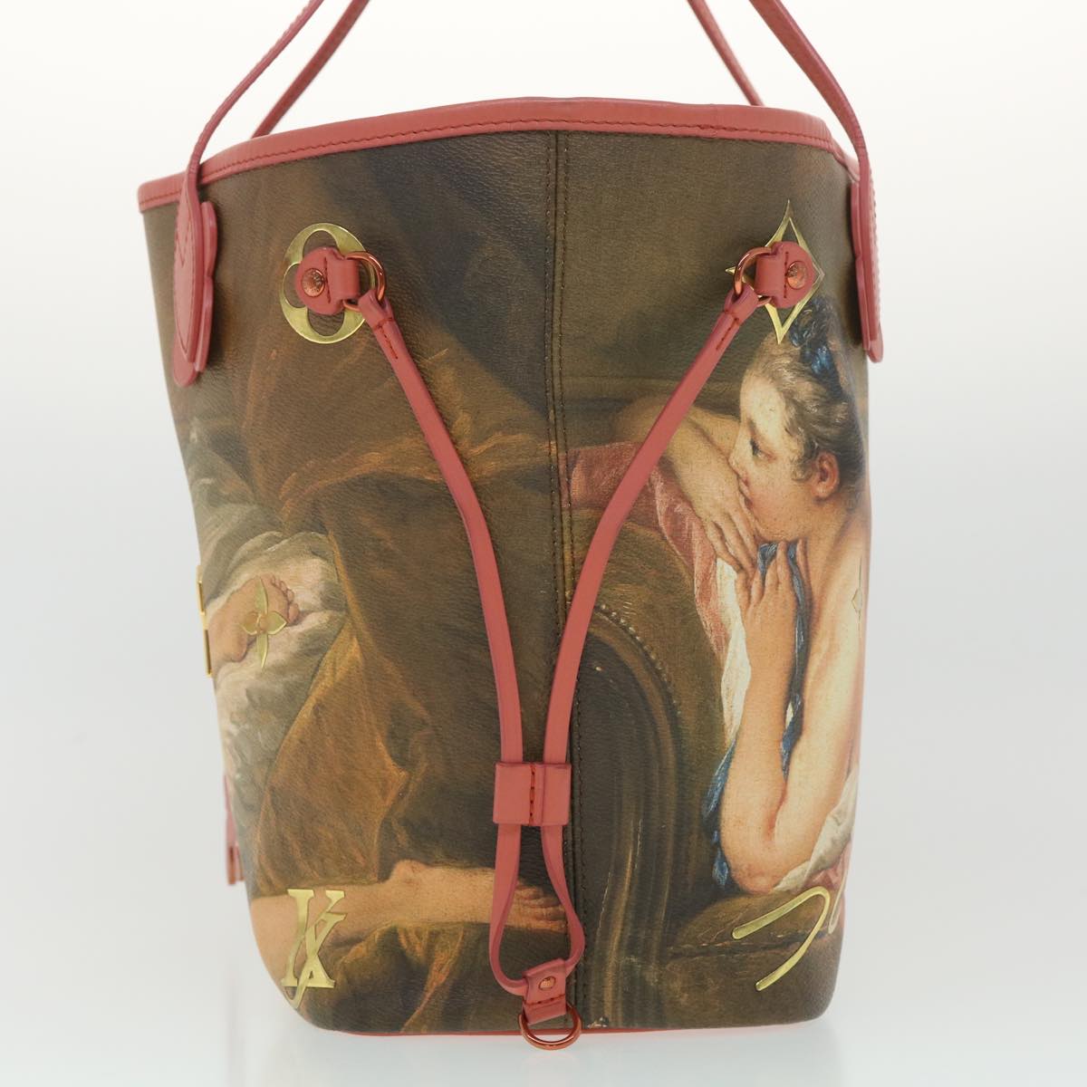 LOUIS VUITTON Masters Collection Neverfull MM Tote BOUCHER Pink M43357 LV lt759A