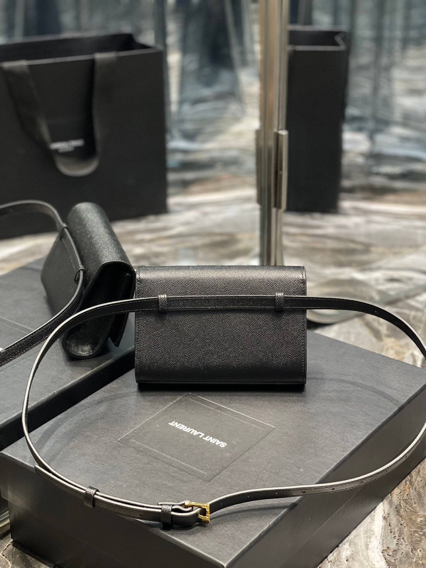 Top Quality Kate Belt Bag Black For Women, Women’s Bags 7in/18cm YSL 534395BOW0J1000