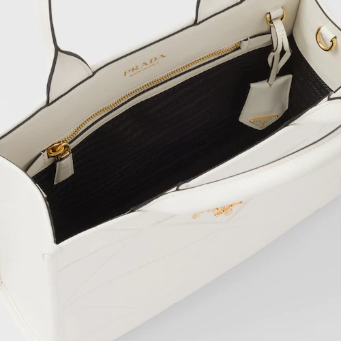 Small leather Prada Symbole bag with topstitching