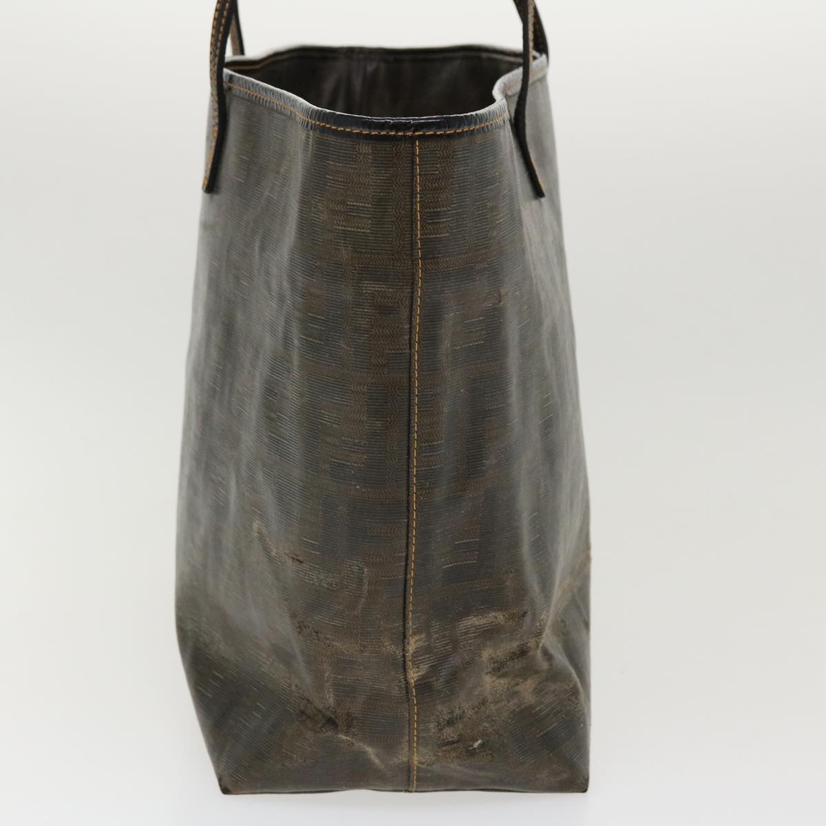 FENDI Zucca Canvas Tote Bag Coated Canvas Brown Yellow  rd4550