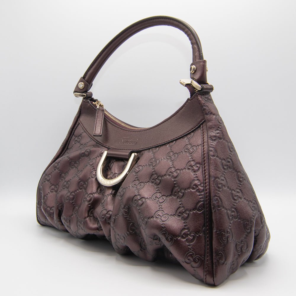 Guccissima D Burgundy Leather