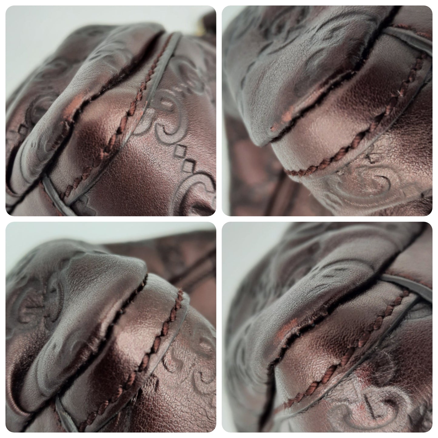 Guccissima D Burgundy Leather