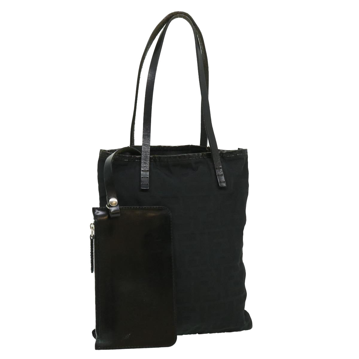 FENDI Zucca Canvas Tote Bag Nylon Black  ti664