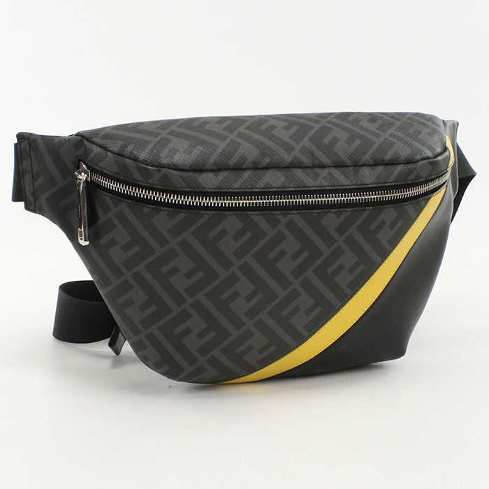 FENDI 7VA434 Belt bag Diagonal body bag PVC brown mens