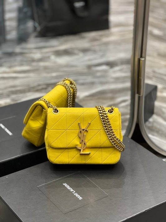Top Quality Jamie Mini Chain Bag Yellow For Women, Women’s Bags 6.9in/17.5cm YSL