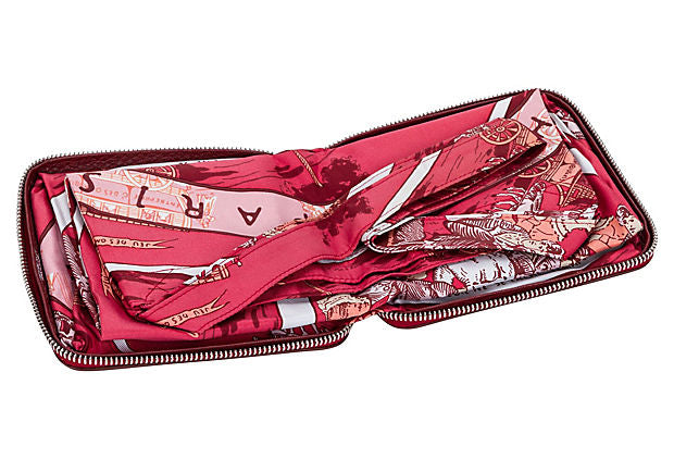 Hermes Burgundy Silky Pop Bag