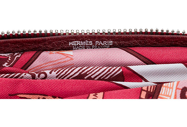 Hermes Burgundy Silky Pop Bag