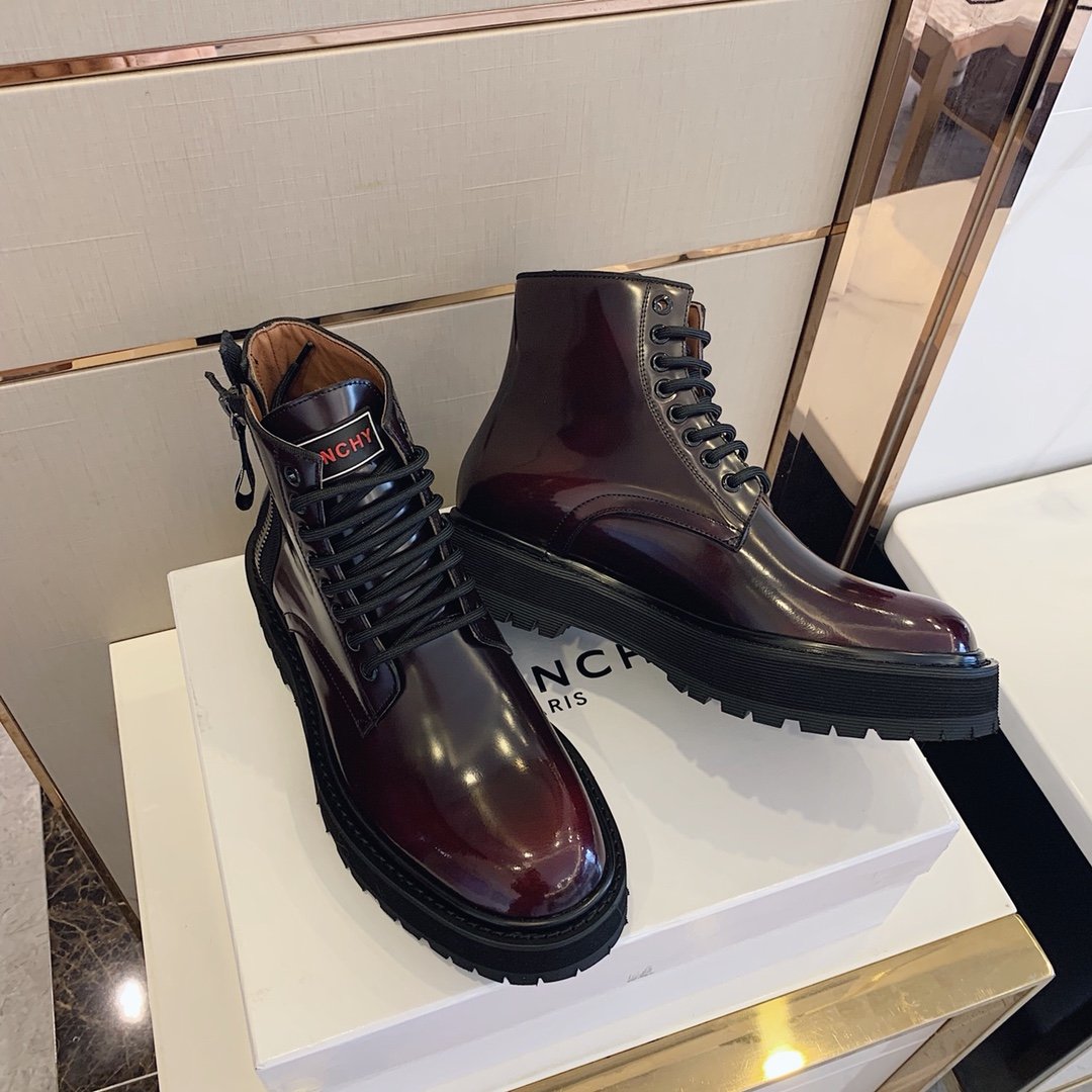 Givenchy Chunky LaTop Quality Up Ankle Boots Brown For Men GVC