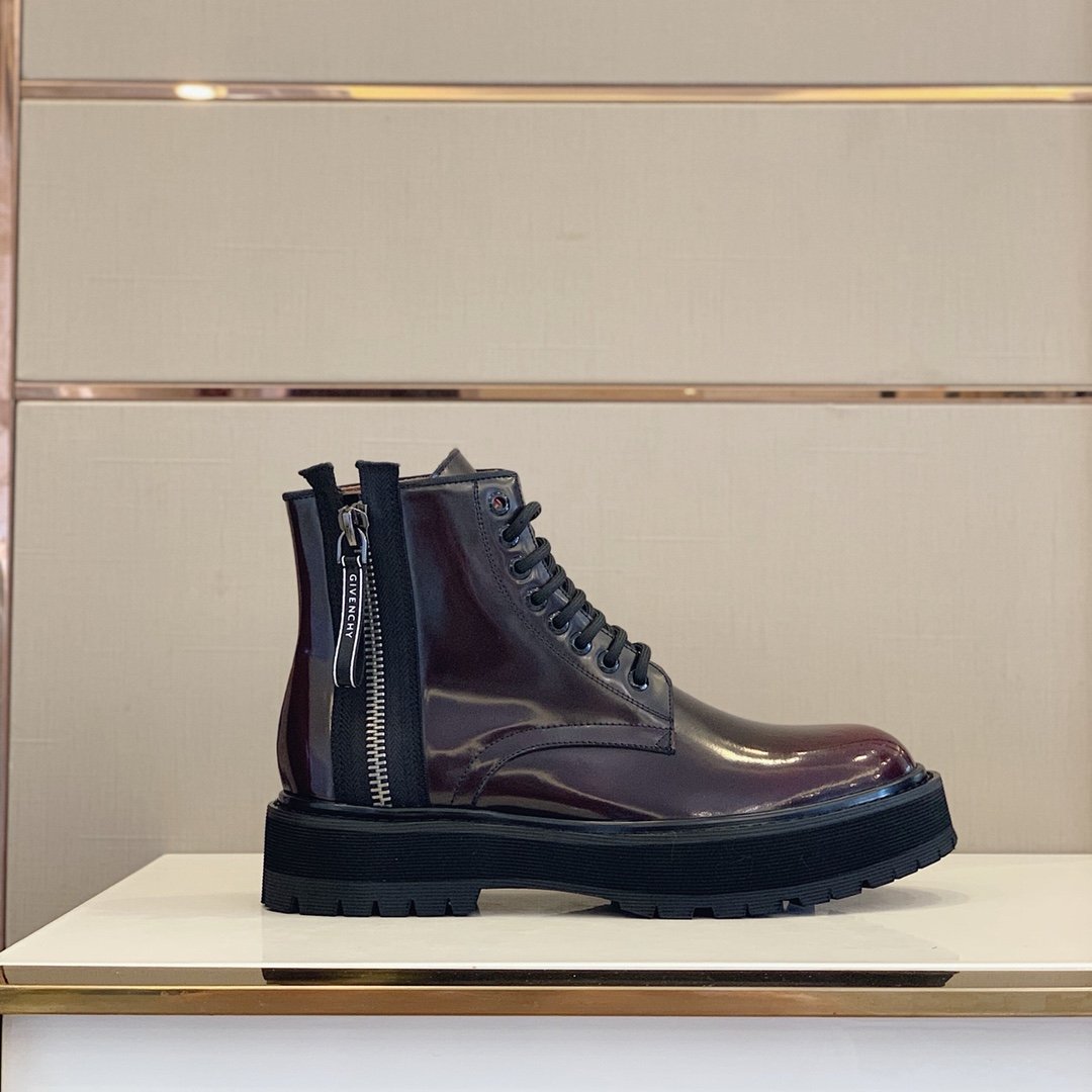 Givenchy Chunky LaTop Quality Up Ankle Boots Brown For Men GVC