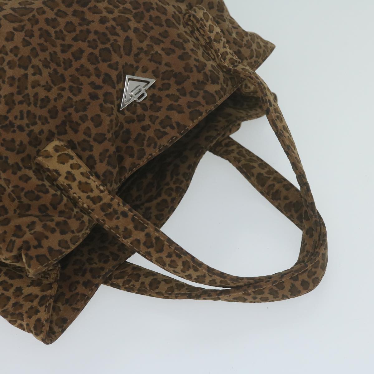 Luxury CELINE BOTTEGA VENETA Macadam Canvas Hand Bag PVC nylon 2Set Brown 10348