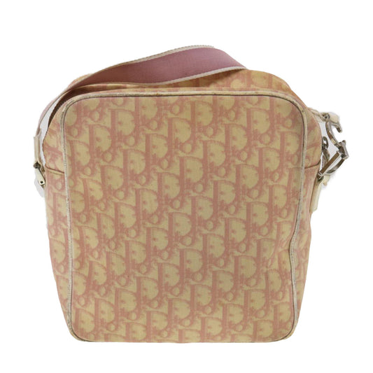 CHRISTIAN DIOR Trotter Canvas Shoulder Bag Pink BO D 0034  yk6182