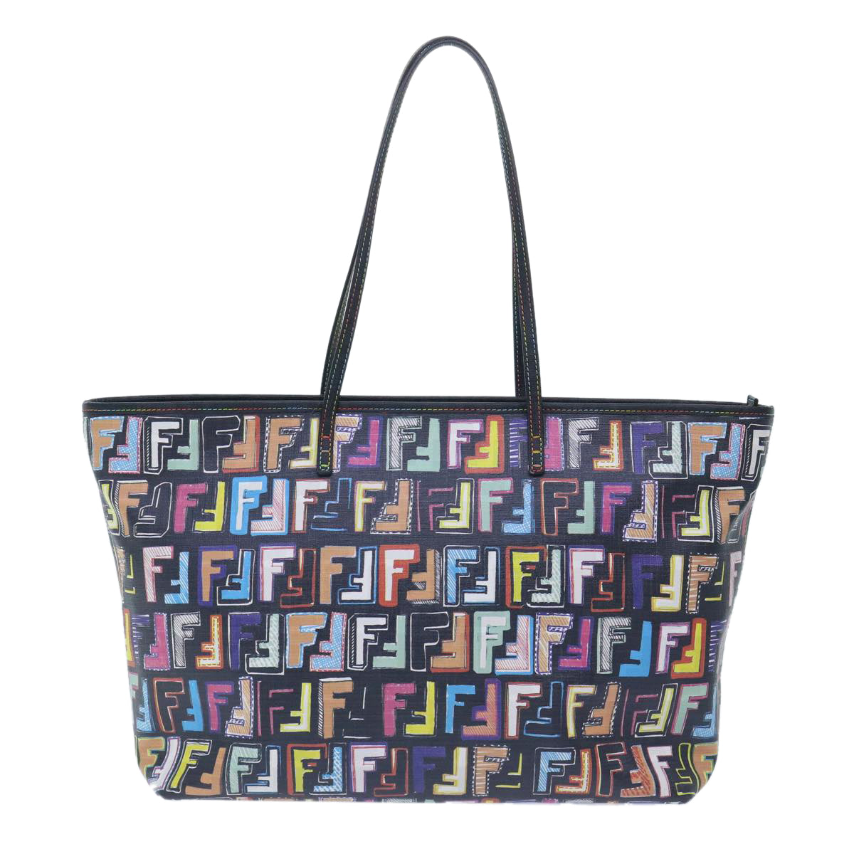 FENDI Zucca Canvas Tote Bag Multicolor 8BH185  yk8065