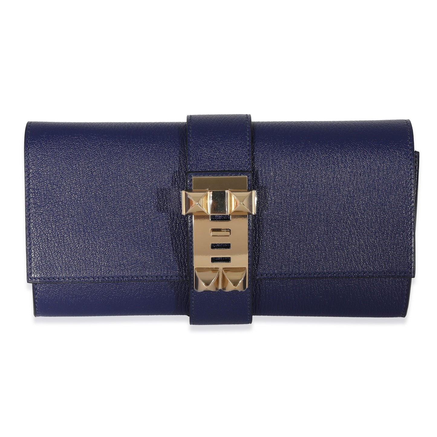 Hermès Hermes Bleu Encre Mysore Chevre Medor 23 PBHW