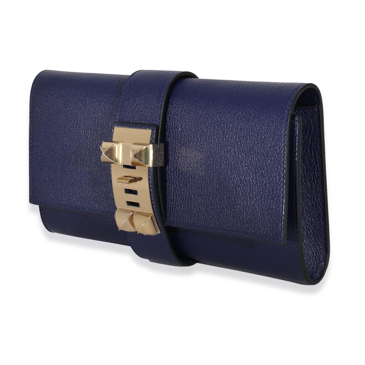 Hermès Hermes Bleu Encre Mysore Chevre Medor 23 PBHW